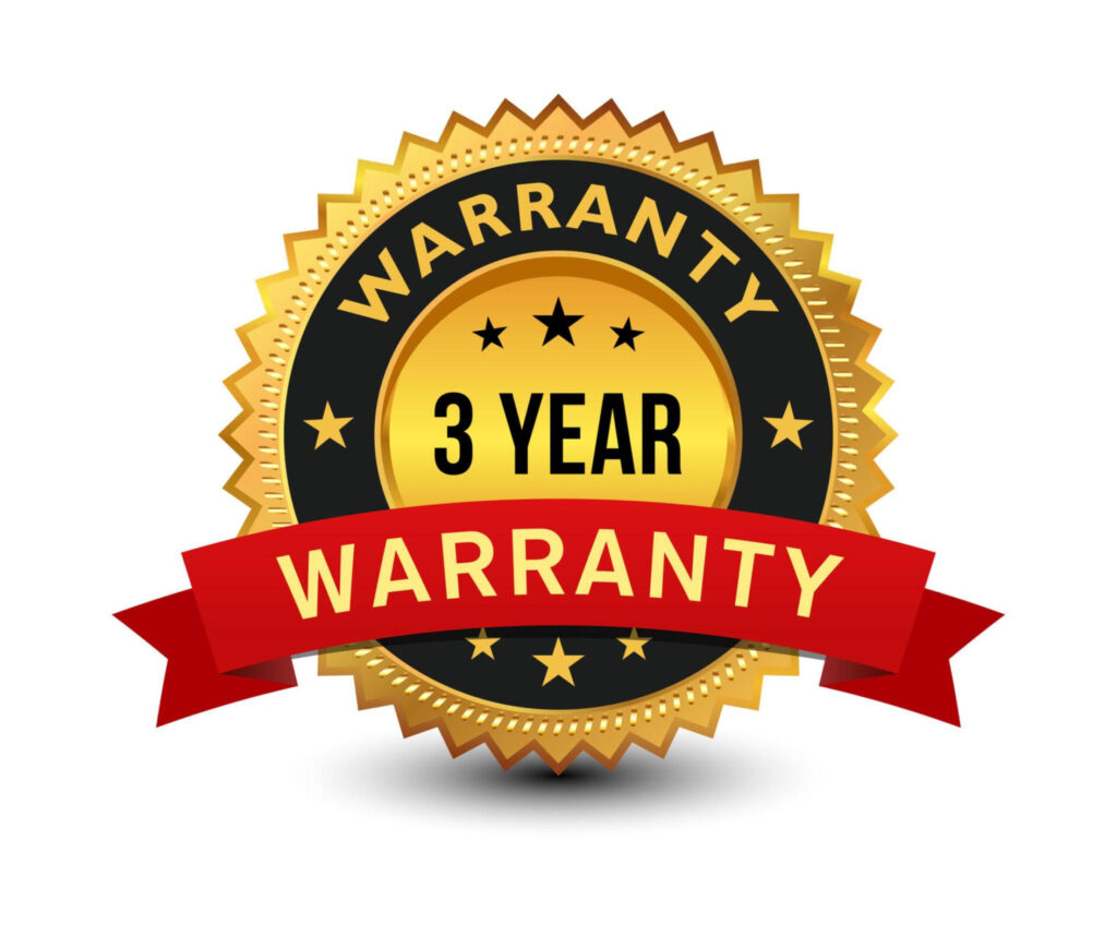 3 Years Warranty